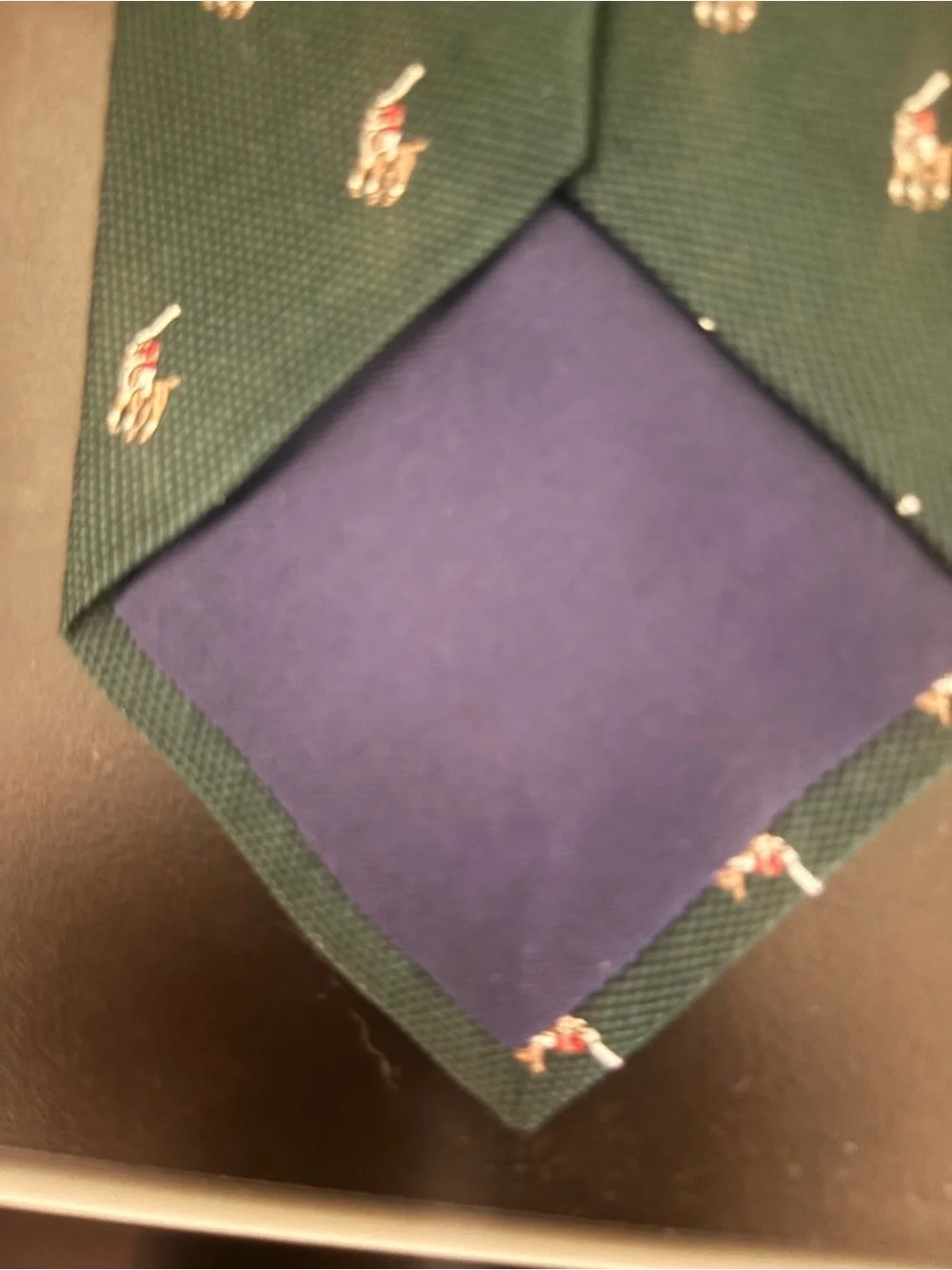 Polo by Ralph Lauren Dark Green Tie with Polo Player Embroidery